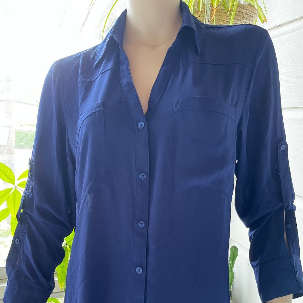 Blue blouse Women fashion- EXPRESS